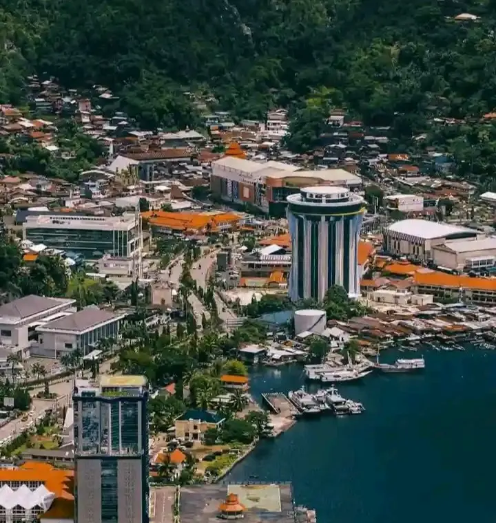 Modern retail and commercial district in Jayapura serving Papua's consumer economy