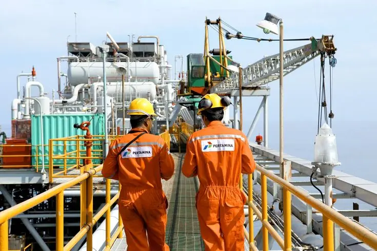 Pertamina energy infrastructure in Sorong, Southwest Papua, Indonesia