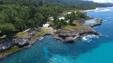 Aerial view of Biak, Papua's emerging maritime and trade gateway