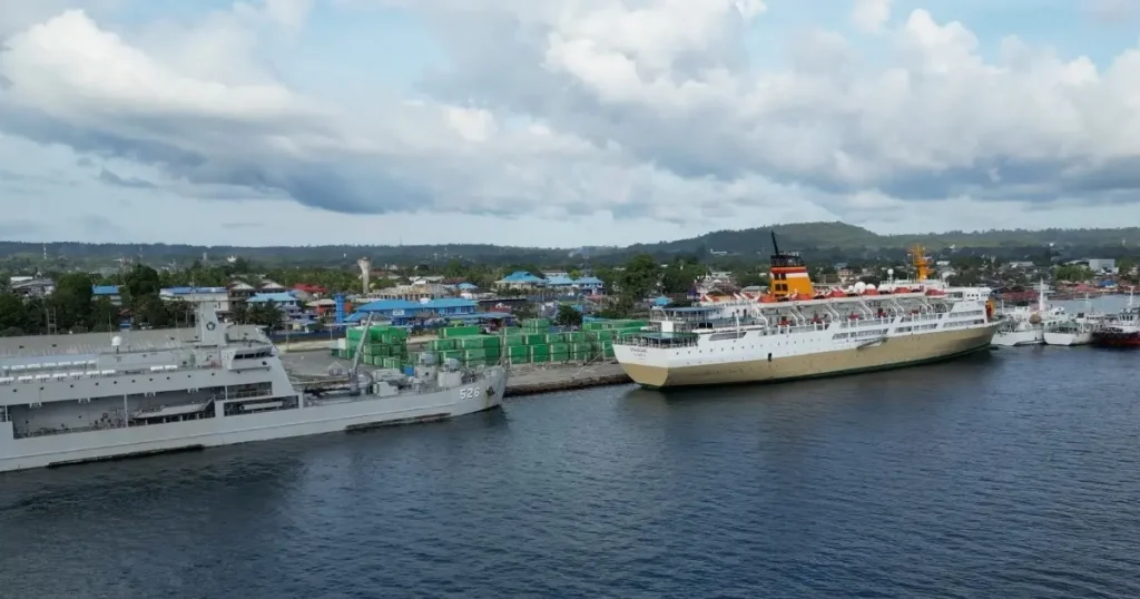 Cargo operations at Biak Port connecting Papua with regional trade routes