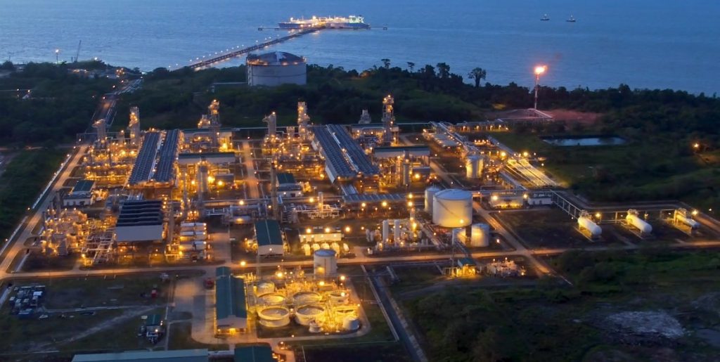 Aerial view of Teluk Bintuni, West Papua, showcasing its strategic industrial and maritime location