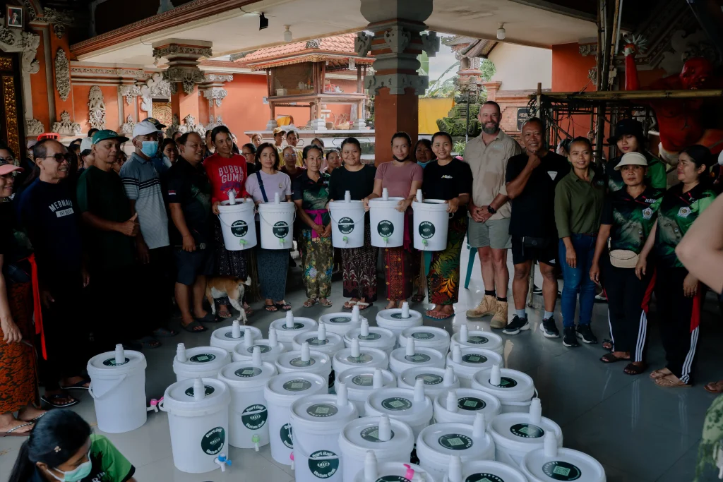 The Shiva Industries team collaborating to develop sustainable waste technology in Indonesia.