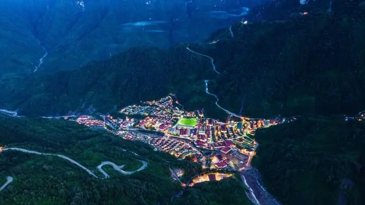 Aerial view of Timika showcasing Papua's growing commercial and industrial centre