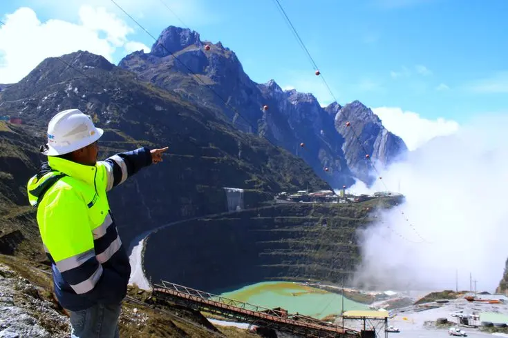 Industrial facilities and logistics infrastructure supporting Timika's mining economy