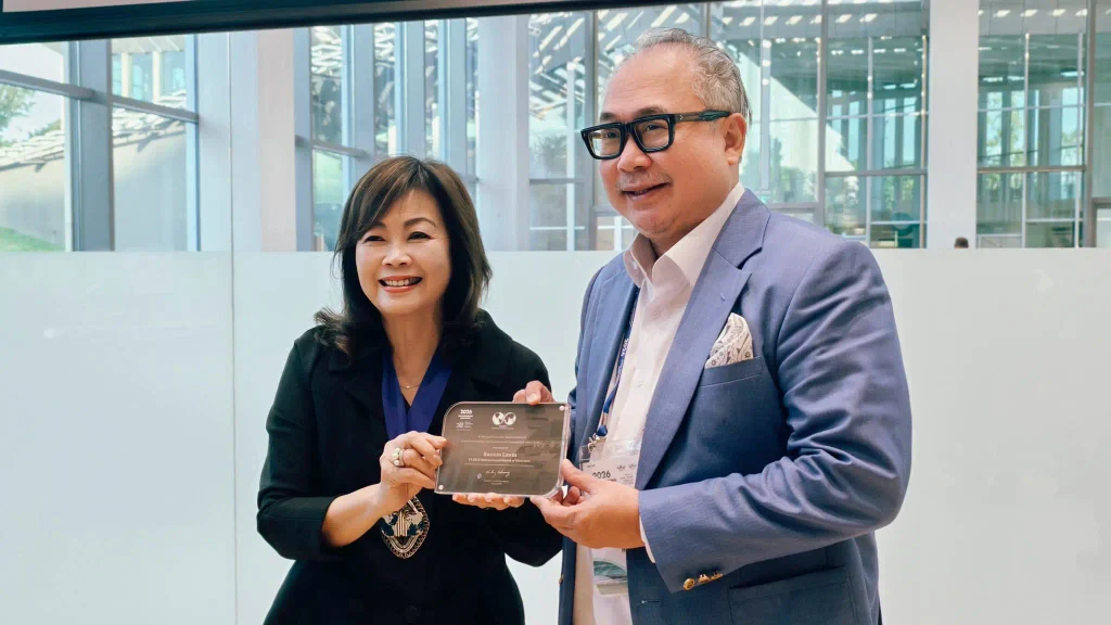 Rusmin Lawin and Lily Chang discussing ASEAN investment and Asian real estate opportunities at FIABCI Taichung 2026